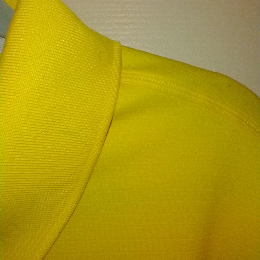 Adidas Climalite Yellow Short Sleeve Polo Golf Shirt Men's sz XL. - Picture 7 of 7